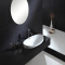 HY-5073 Hotel bathroom design white color semi-counter wash basin sink